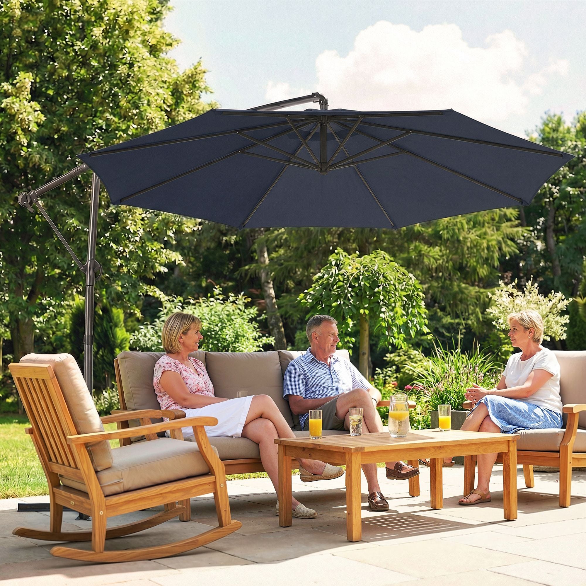 discount offset patio umbrella 10 ft Sunbrella Cantilever Deluxe Curvy Umbrella Upgrade your outdoor living with this patio cantilever umbrella with solar lights 10 ft. Outdoor Patio Umbrella
